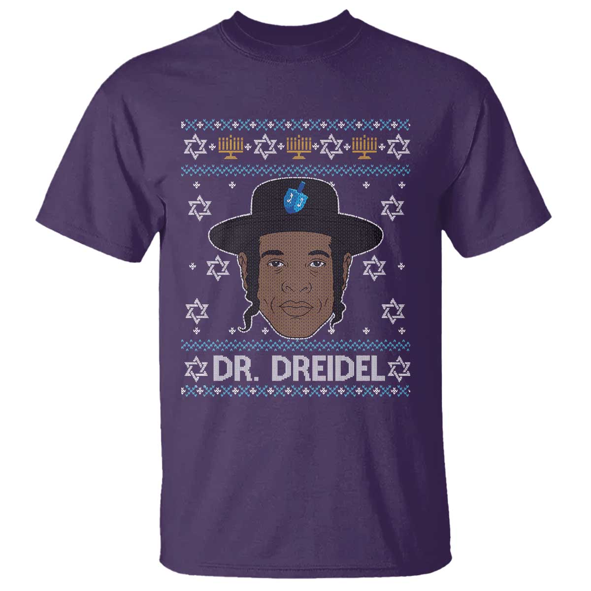 Funny Hanukkah Dreidel T Shirt Dr Dreidel Chanukah Rapper DJ - Wonder Print Shop