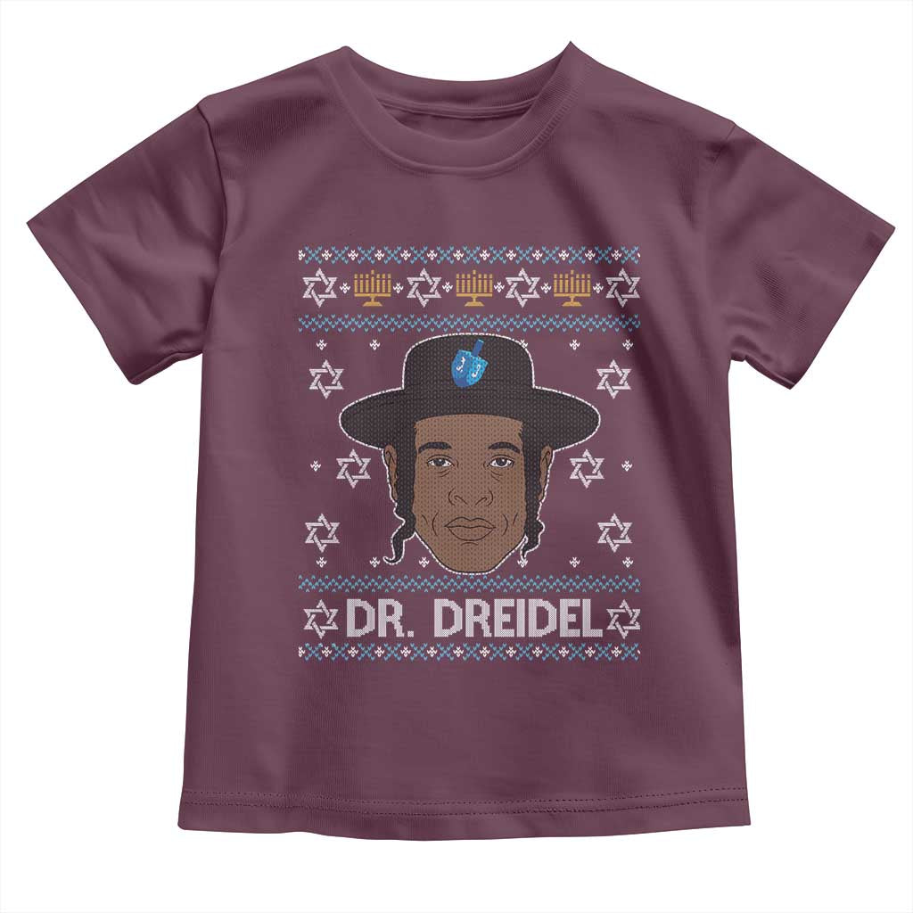 Funny Hanukkah Dreidel Toddler T Shirt Dr Dreidel Chanukah Rapper DJ - Wonder Print Shop