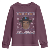 Funny Hanukkah Dreidel Youth Sweatshirt Dr Dreidel Chanukah Rapper DJ - Wonder Print Shop