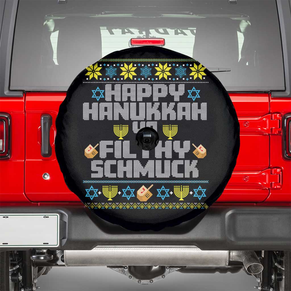 Happy Hanukkah Ya Fithy Schmuck Spare Tire Cover Funny Hanukkah Christmas Movie - Wonder Print Shop