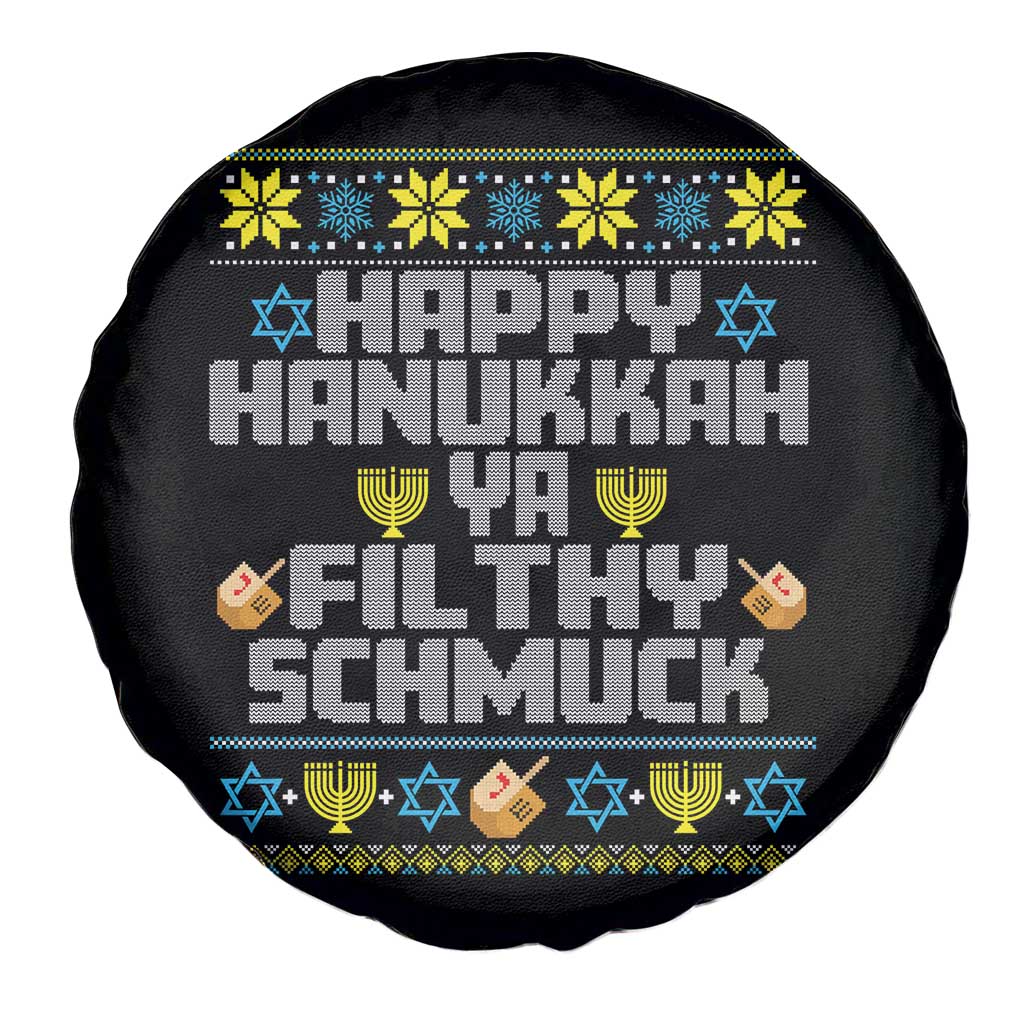 Happy Hanukkah Ya Fithy Schmuck Spare Tire Cover Funny Hanukkah Christmas Movie - Wonder Print Shop