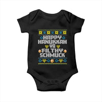 Happy Hanukkah Ya Fithy Schmuck Baby Onesie Funny Hanukkah Christmas Movie - Wonder Print Shop