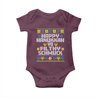 Happy Hanukkah Ya Fithy Schmuck Baby Onesie Funny Hanukkah Christmas Movie - Wonder Print Shop