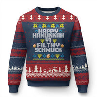 Happy Hanukkah Ya Fithy Schmuck Ugly Christmas Sweater Funny Hanukkah Xmas Movie - Wonder Print Shop