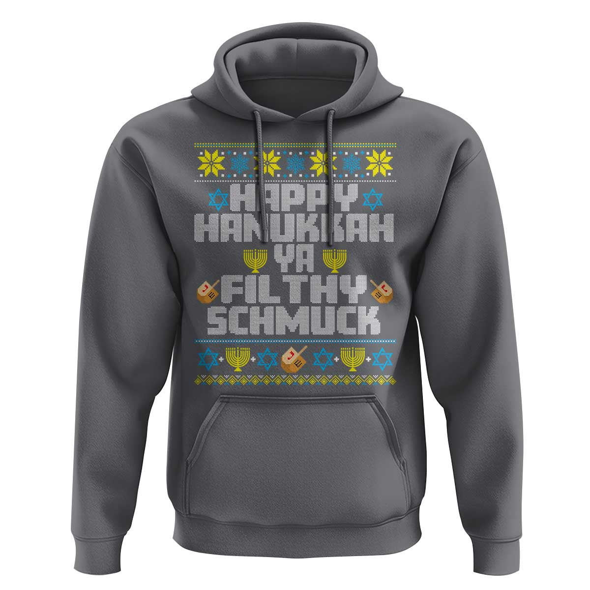 Happy Hanukkah Ya Fithy Schmuck Hoodie Funny Hanukkah Christmas Movie - Wonder Print Shop