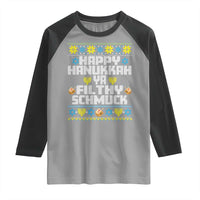 Happy Hanukkah Ya Fithy Schmuck Raglan Shirt Funny Hanukkah Christmas Movie - Wonder Print Shop