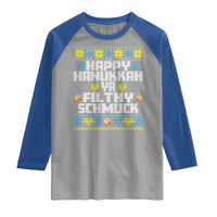 Happy Hanukkah Ya Fithy Schmuck Raglan Shirt Funny Hanukkah Christmas Movie - Wonder Print Shop