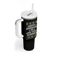 Happy Hanukkah Ya Fithy Schmuck Tumbler With Handle Funny Hanukkah Christmas Movie - Wonder Print Shop