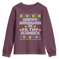 Happy Hanukkah Ya Fithy Schmuck Youth Sweatshirt Funny Hanukkah Christmas Movie - Wonder Print Shop