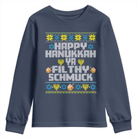 Happy Hanukkah Ya Fithy Schmuck Youth Sweatshirt Funny Hanukkah Christmas Movie - Wonder Print Shop