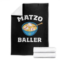 Funny Hanukkah Baseball Throw Blanket Matzo Baller Matzah Ball Jewish Chanukah Sports Lover - Wonder Print Shop
