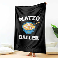 Funny Hanukkah Baseball Throw Blanket Matzo Baller Matzah Ball Jewish Chanukah Sports Lover - Wonder Print Shop