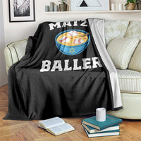 Funny Hanukkah Baseball Throw Blanket Matzo Baller Matzah Ball Jewish Chanukah Sports Lover - Wonder Print Shop