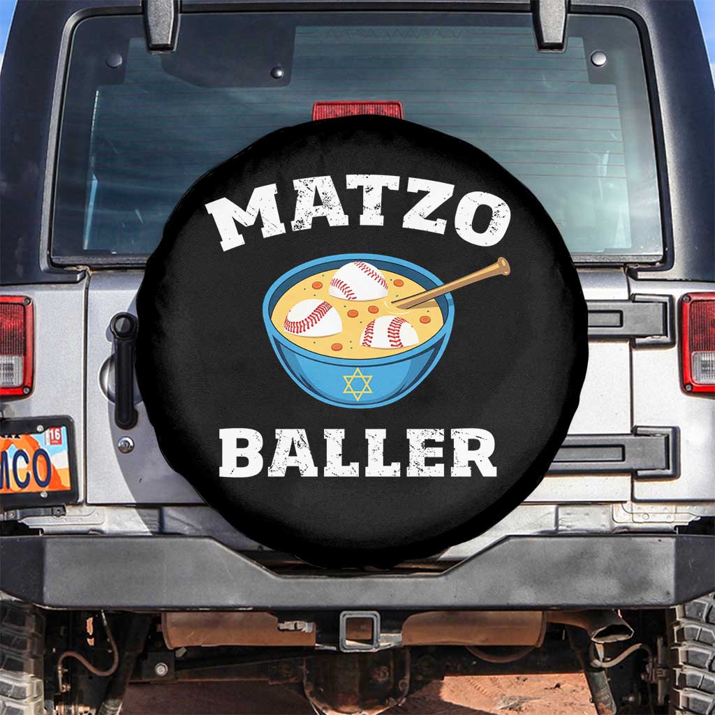 Funny Hanukkah Baseball Spare Tire Cover Matzo Baller Matzah Ball Jewish Chanukah Sports Lover - Wonder Print Shop