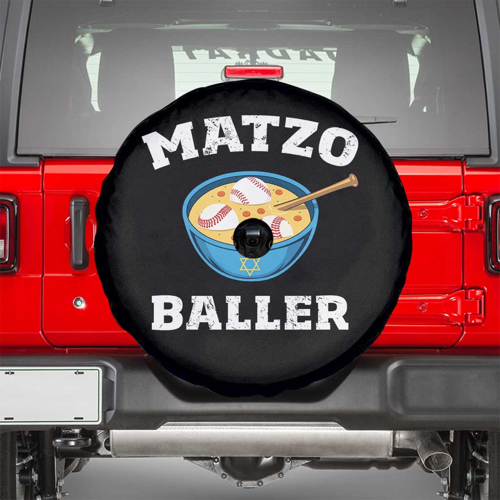 Funny Hanukkah Baseball Spare Tire Cover Matzo Baller Matzah Ball Jewish Chanukah Sports Lover - Wonder Print Shop