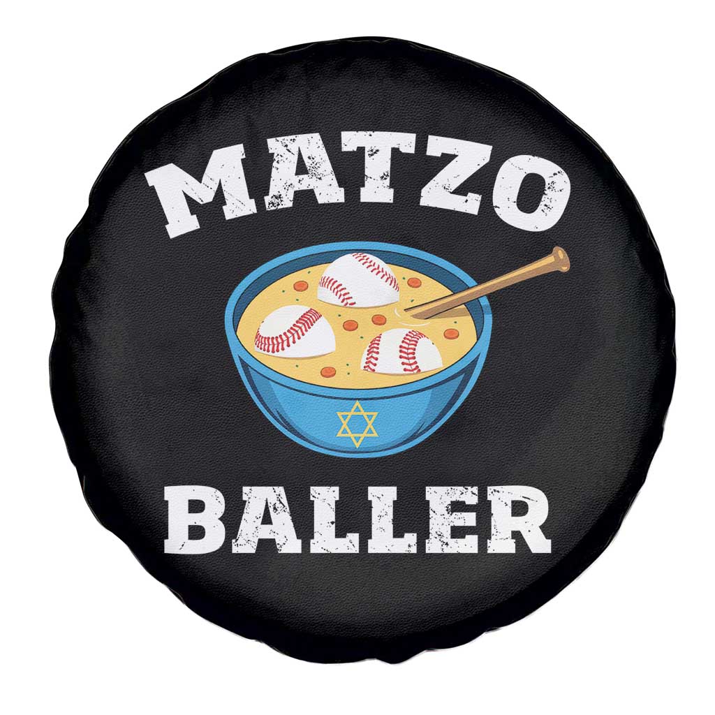 Funny Hanukkah Baseball Spare Tire Cover Matzo Baller Matzah Ball Jewish Chanukah Sports Lover - Wonder Print Shop