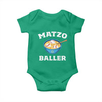 Funny Hanukkah Baseball Baby Onesie Matzo Baller Matzah Ball Jewish Chanukah Sports Lover - Wonder Print Shop