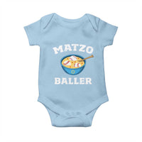 Funny Hanukkah Baseball Baby Onesie Matzo Baller Matzah Ball Jewish Chanukah Sports Lover - Wonder Print Shop