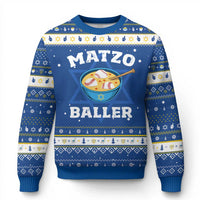 Funny Chanukah Baseball Hanukkah Ugly Sweater Matzo Baller Matzah Ball Jewish Holidays Sports Lover - Wonder Print Shop