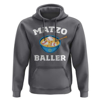 Funny Hanukkah Baseball Hoodie Matzo Baller Matzah Ball Jewish Chanukah Sports Lover - Wonder Print Shop