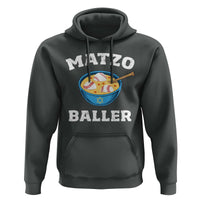 Funny Hanukkah Baseball Hoodie Matzo Baller Matzah Ball Jewish Chanukah Sports Lover - Wonder Print Shop