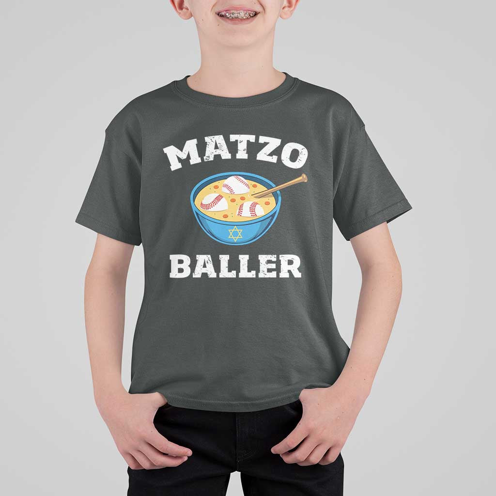 Funny Hanukkah Baseball T Shirt For Kid Matzo Baller Matzah Ball Jewish Chanukah Sports Lover - Wonder Print Shop