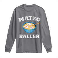 Funny Hanukkah Baseball Long Sleeve Shirt Matzo Baller Matzah Ball Jewish Chanukah Sports Lover - Wonder Print Shop
