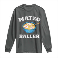 Funny Hanukkah Baseball Long Sleeve Shirt Matzo Baller Matzah Ball Jewish Chanukah Sports Lover - Wonder Print Shop