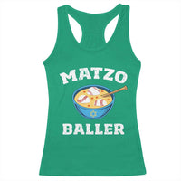 Funny Hanukkah Baseball Racerback Tank Top Matzo Baller Matzah Ball Jewish Chanukah Sports Lover - Wonder Print Shop