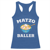 Funny Hanukkah Baseball Racerback Tank Top Matzo Baller Matzah Ball Jewish Chanukah Sports Lover - Wonder Print Shop