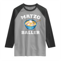 Funny Hanukkah Baseball Raglan Shirt Matzo Baller Matzah Ball Jewish Chanukah Sports Lover - Wonder Print Shop
