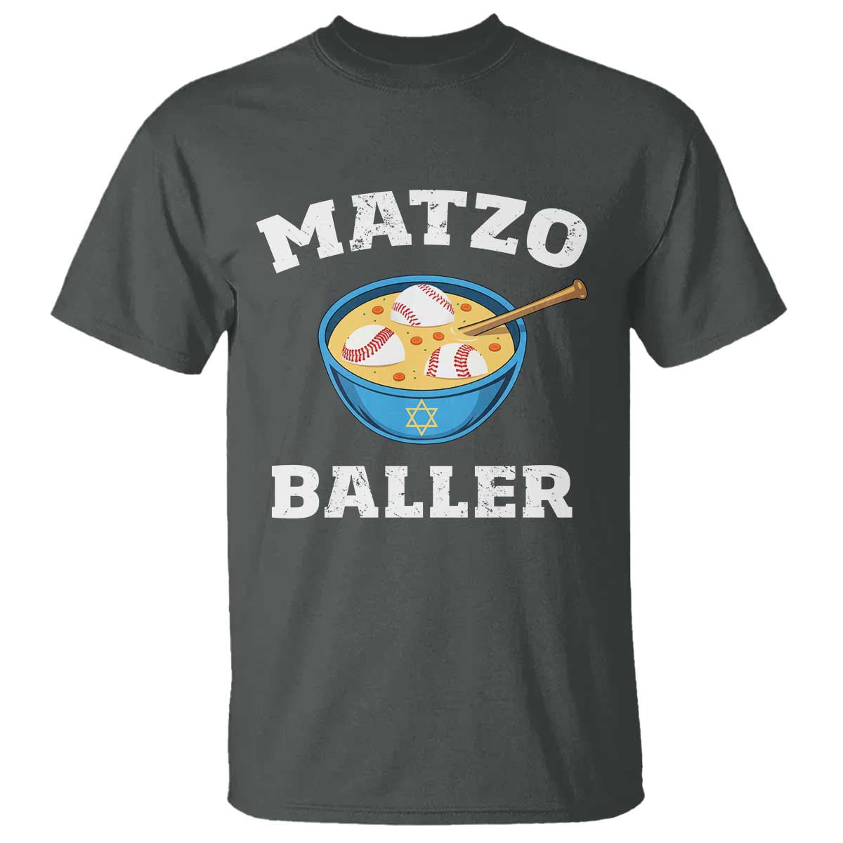 Funny Hanukkah Baseball T Shirt Matzo Baller Matzah Ball Jewish Chanukah Sports Lover - Wonder Print Shop