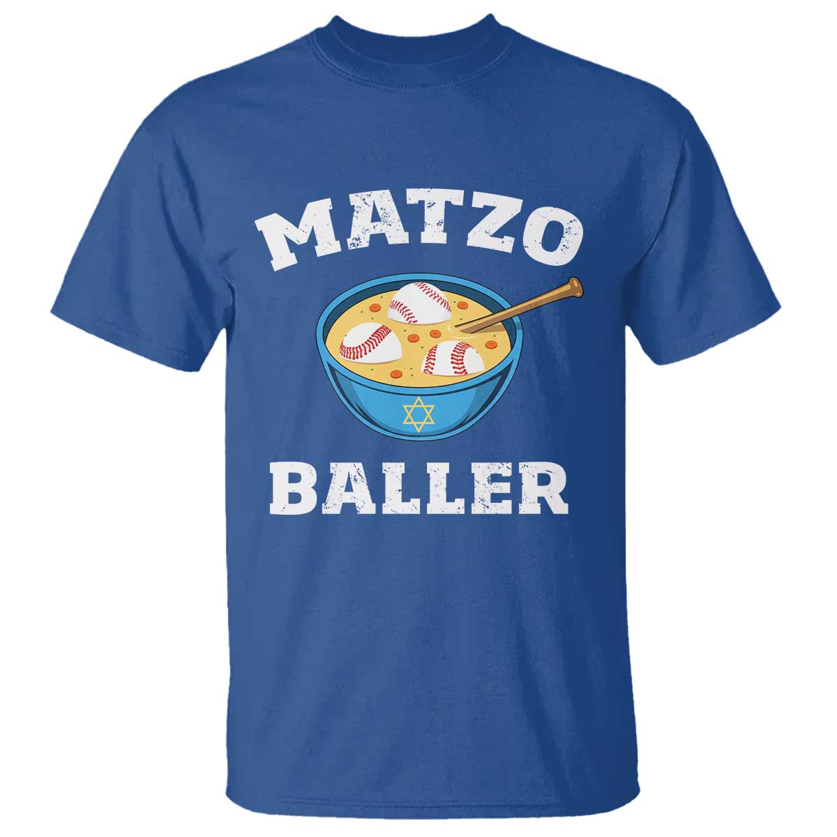 Funny Hanukkah Baseball T Shirt Matzo Baller Matzah Ball Jewish Chanukah Sports Lover - Wonder Print Shop