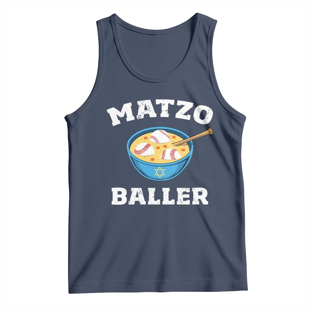 Funny Hanukkah Baseball Tank Top Matzo Baller Matzah Ball Jewish Chanukah Sports Lover - Wonder Print Shop