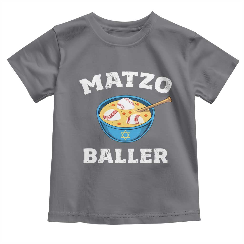 Funny Hanukkah Baseball Toddler T Shirt Matzo Baller Matzah Ball Jewish Chanukah Sports Lover - Wonder Print Shop