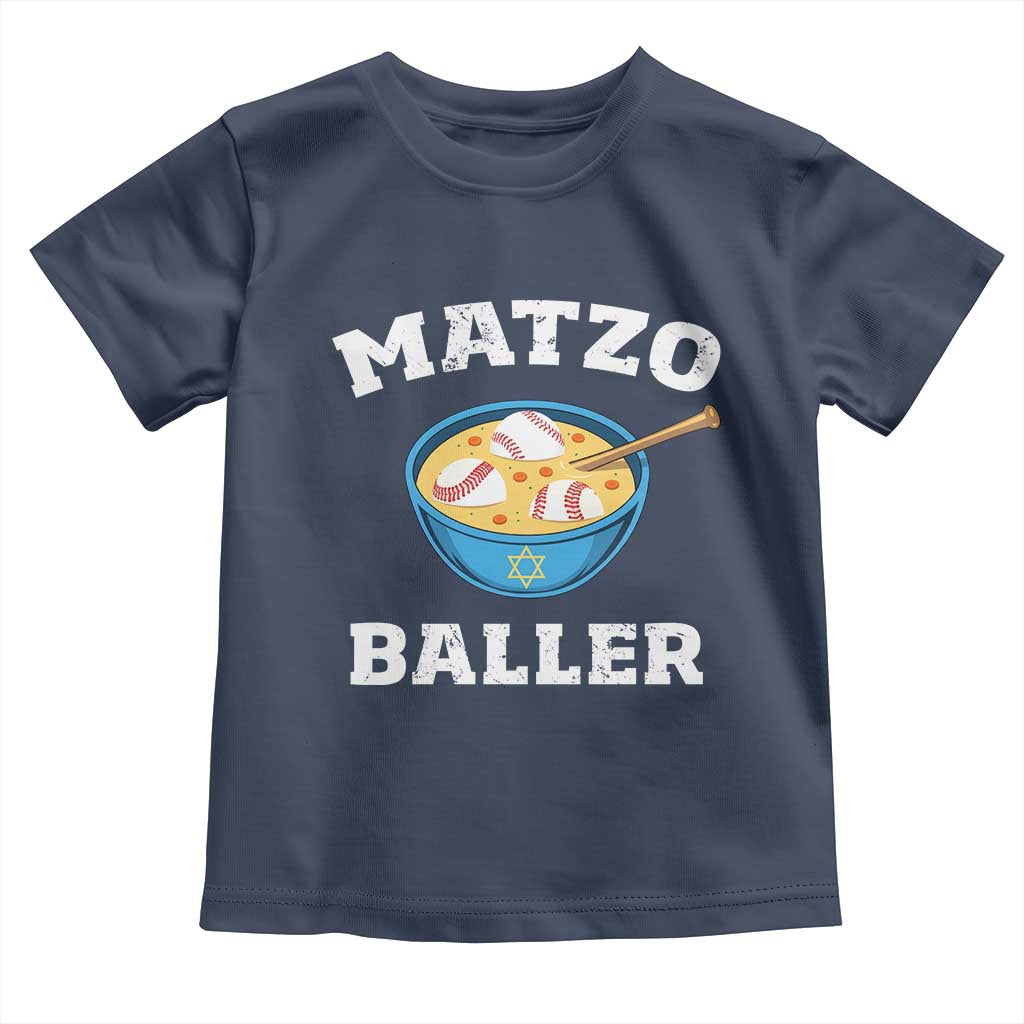 Funny Hanukkah Baseball Toddler T Shirt Matzo Baller Matzah Ball Jewish Chanukah Sports Lover - Wonder Print Shop