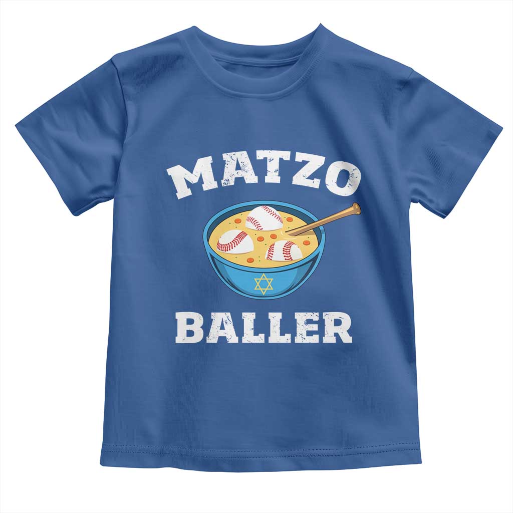 Funny Hanukkah Baseball Toddler T Shirt Matzo Baller Matzah Ball Jewish Chanukah Sports Lover - Wonder Print Shop
