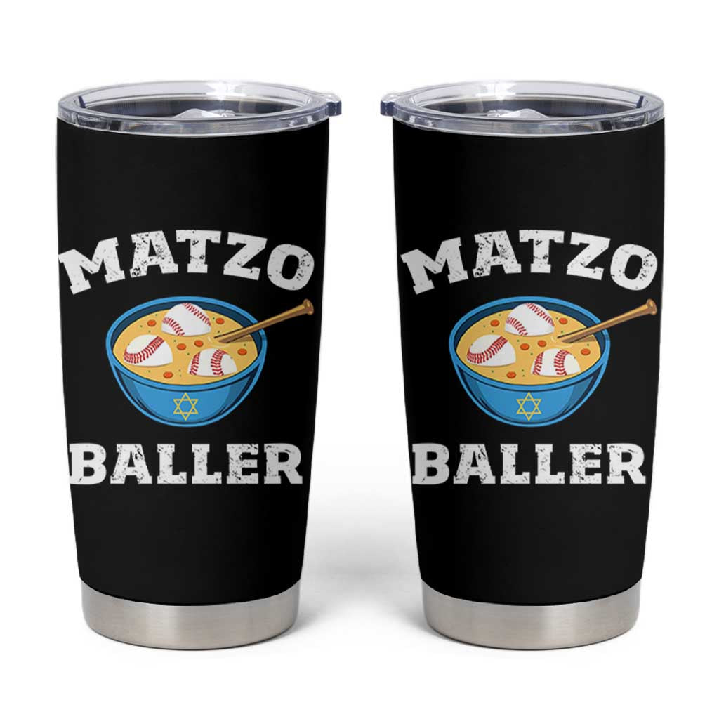 Funny Hanukkah Baseball Tumbler Cup Matzo Baller Matzah Ball Jewish Chanukah Sports Lover - Wonder Print Shop
