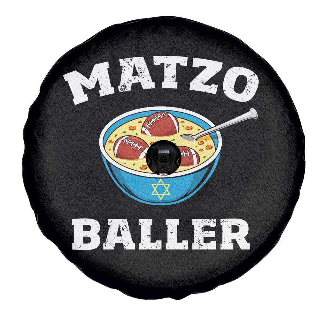 Funny Hanukkah Football Spare Tire Cover Matzo Baller Matzah Ball Jewish Chanukah Sports Lover - Wonder Print Shop