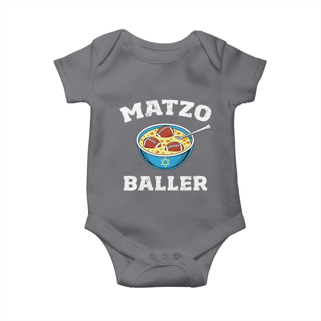 Funny Hanukkah Football Baby Onesie Matzo Baller Matzah Ball Jewish Chanukah Sports Lover - Wonder Print Shop
