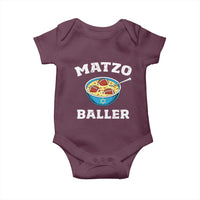 Funny Hanukkah Football Baby Onesie Matzo Baller Matzah Ball Jewish Chanukah Sports Lover - Wonder Print Shop