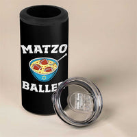 Funny Hanukkah Football 4 in 1 Can Cooler Tumbler Matzo Baller Matzah Ball Jewish Chanukah Sports Lover - Wonder Print Shop