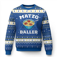 Funny Chanukah Football Hanukkah Ugly Sweater Matzo Baller Matzah Ball Jewish Holidays Sports Lover - Wonder Print Shop