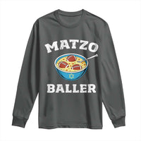 Funny Hanukkah Football Long Sleeve Shirt Matzo Baller Matzah Ball Jewish Chanukah Sports Lover - Wonder Print Shop