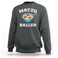 Funny Hanukkah Football Sweatshirt Matzo Baller Matzah Ball Jewish Chanukah Sports Lover - Wonder Print Shop