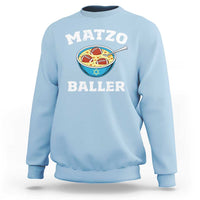 Funny Hanukkah Football Sweatshirt Matzo Baller Matzah Ball Jewish Chanukah Sports Lover - Wonder Print Shop