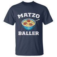 Funny Hanukkah Football T Shirt Matzo Baller Matzah Ball Jewish Chanukah Sports Lover - Wonder Print Shop