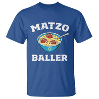 Funny Hanukkah Football T Shirt Matzo Baller Matzah Ball Jewish Chanukah Sports Lover - Wonder Print Shop
