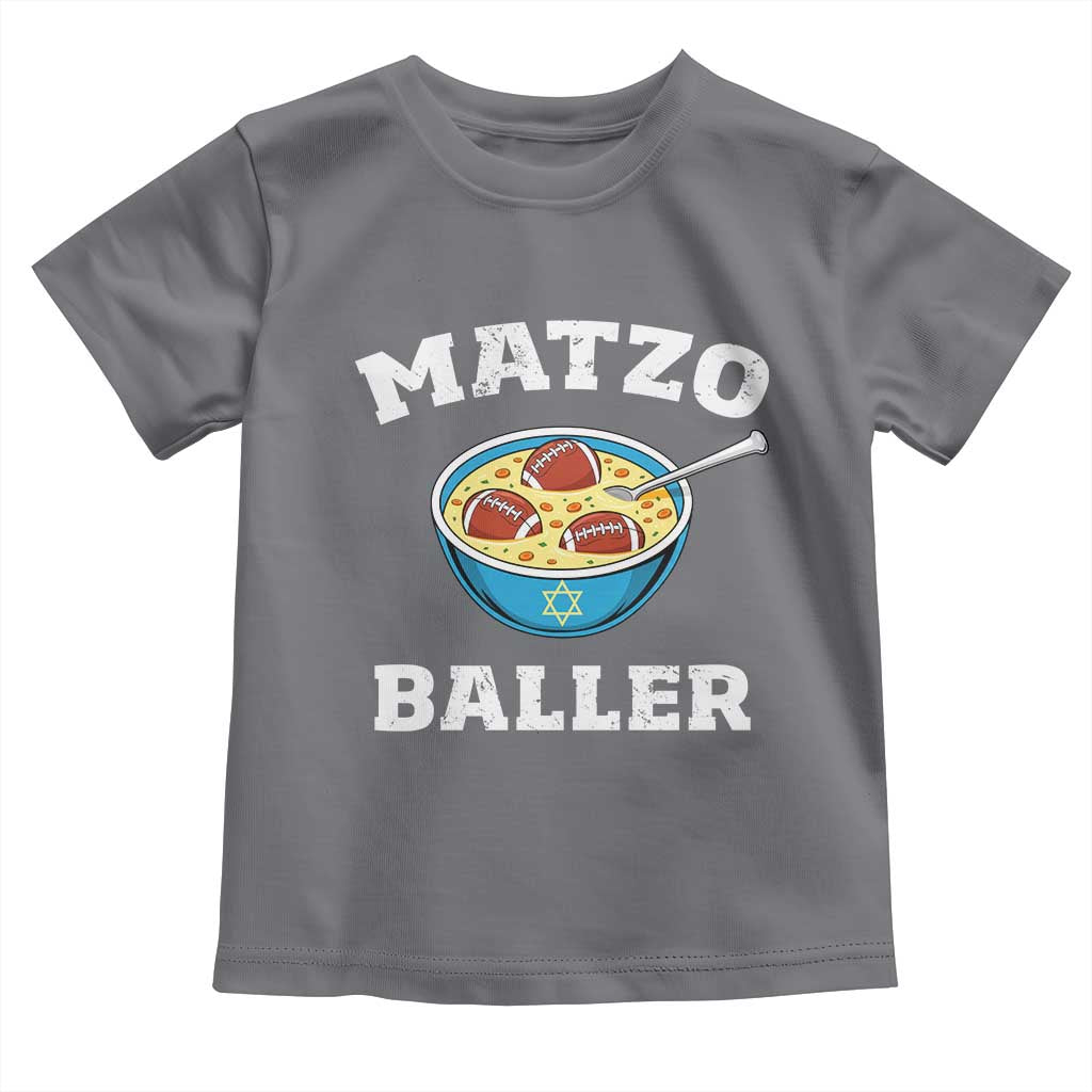Funny Hanukkah Football Toddler T Shirt Matzo Baller Matzah Ball Jewish Chanukah Sports Lover - Wonder Print Shop