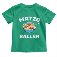 Funny Hanukkah Football Toddler T Shirt Matzo Baller Matzah Ball Jewish Chanukah Sports Lover - Wonder Print Shop